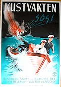 Coast Guard 1939 movie poster Randolph Scott Francis Dee Ralph Bellamy Edward Ludwig Ships and navy