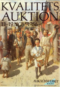 Kvalitetsauktion 1986 1986 poster Auktionsverket Artistic posters Poster artwork: August Malmström