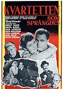 Kvartetten som sprängdes 1950 movie poster Adolf Jahr Anita Björk Inga Landgré Gustaf Molander Writer: Birger Sjöberg