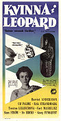 Kvinna i leopard 1958 movie poster Harriet Andersson Ulf Palme Erik Strandmark Jan Molander