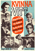 Kvinna i vitt 1949 movie poster Margareta Fahlén Georg Lokkeberg Eva Dahlbeck Arne Mattsson Medicine and hospital