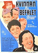 Kvinnan tar befälet 1942 movie poster Rut Holm Dagmar Ebbesen