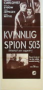 Spion 503 1958 movie poster Margit Carlqvist Max von Sydow Holger Juul Hansen Jorn Jeppesen Denmark