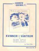 Kvinnor i väntrum 1946 program Arnold Sjöstrand Gösta Folke