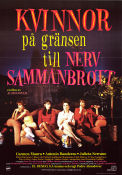 Kvinnor på gränsen till nervsammanbrott 1988 poster Carmen Maura Antonio Banderas Julietta Serano Pedro Almodovar Spanien