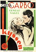 The Kiss 1929 movie poster Greta Garbo Conrad Nagel