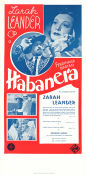 La Habanera 1937 movie poster Zarah Leander Ferdinand Marian Karl Martell Douglas Sirk Production: UFA