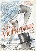 La Vie Parisienne 1936 movie poster Conchita Montenegro Music: Jacques Offenbach