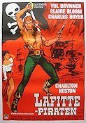 The Buccaneer 1958 movie poster Yul Brynner Charlton Heston Adventure and matine