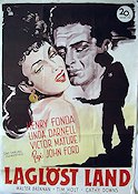 My Darling Clementine 1947 movie poster Henry Fonda Linda Darnell John Ford