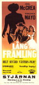 Lång främling 1957 poster Joel McCrea Virginia Mayo Barry Kelley Thomas Carr