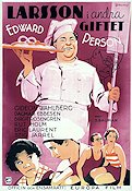 Larsson i andra giftet 1935 movie poster Edvard Persson Gideon Wahlberg Dagmar Ebbesen Stig Järrel Food and drink