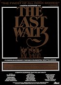 The Last Waltz 1979 movie poster The Band Martin Scorsese Rock and pop Documentaries