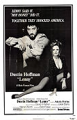 Lenny 1974 movie poster Dustin Hoffman Valerie Perrine Bob Fosse Find more: Lenny Bruce