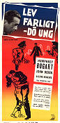 Lev farligt dö ung 1949 poster Humphrey Bogart John Derek George Macready Allene Roberts Nicholas Ray