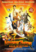 Looney Tunes: Back in Action 2003 movie poster Brendan Fraser Jenna Elfman Snurre Sprätt Joe Dante Animation