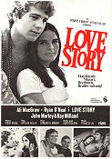 Love Story 1970 movie poster Ali MacGraw Ryan O´Neal John Marley Ray Milland Arthur Hiller Romance