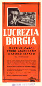 Lucrece Borgia 1953 movie poster Martine Carol Pedro Armendariz Valentine Tessier Christian-Jaque