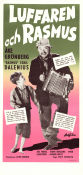 Luffaren och Rasmus 1955 movie poster Åke Grönberg Eskil Dalenius Åke Fridell Rolf Husberg Writer: Astrid Lindgren Production: Artfilm Instruments