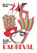 Lunds studentkårs karneval 1970 poster Lundakarnevalen School