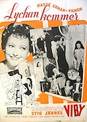 Lyckan kommer 1942 movie poster Marguerite Viby Stig Järrel Hasse Ekman Find more: Large poster