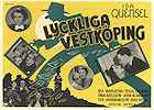 Lyckliga Vestköping 1937 movie poster Isa Quensel Nils Wahlbom Eric Rohman art