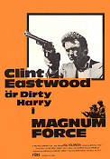 Magnum Force 1973 movie poster Clint Eastwood Hal Holbrook Mitchell Ryan Ted Post Find more: Dirty Harry Guns weapons Police and thieves