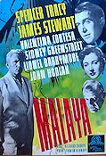 Malaya 1950 movie poster Spencer Tracy James Stewart