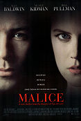 Malice 1993 movie poster Alec Baldwin Nicole Kidman Harold Becker