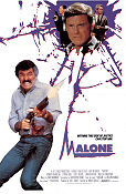 Malone 1987 movie poster Burt Reynolds Cliff Robertson Harley Cokeliss