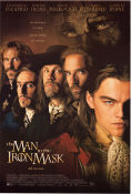 The Man in the Iron Mask 1998 movie poster Leonardo DiCaprio Jeremy Irons John Malkovich Randall Wallace