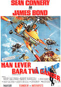 You Only Live Twice 1967 movie poster Sean Connery Akiko Wakabayashi Lewis Gilbert Agents Planes