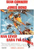 You Only Live Twice 1967 movie poster Sean Connery Akiko Wakabayashi Mie Hama Lewis Gilbert Agents Planes