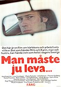 Man måste ju leva 1978 movie poster Stig Engström Margareta Vinterheden Cars and racing