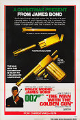 The Man with the Golden Gun 1974 movie poster Roger Moore Britt Ekland Christopher Lee Guy Hamilton Poster artwork: Robert E McGinnis Guns weapons
