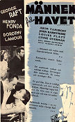 Männen från havet 1938 poster George Raft Henry Fonda Dorothy Lamour Henry Hathaway