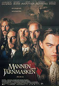 Mannen med järnmasken 1998 poster Leonardo DiCaprio Jeremy Irons John Malkovich Randall Wallace