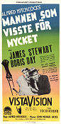 The Man Who Knew too Much 1956 movie poster James Stewart Doris Day Brenda de Banzie Alfred Hitchcock