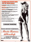 Die Ehe der Maria Braun 1979 movie poster Hanna Schygulla Klaus Löwitsch Ivan Desny Rainer Werner Fassbinder Ladies