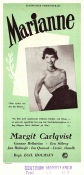 Marianne 1953 movie poster Margit Carlqvist Gunnar Hellström Gunnar Hellström Meg Westergren Egil Holmsen