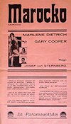 Morocco 1931 movie poster Marlene Dietrich Gary Cooper