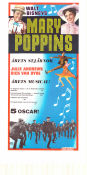 Mary Poppins 1964 movie poster Julie Andrews Dick Van Dyke David Tomlinson Robert Stevenson Musicals