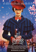 Mary Poppins Returns 2018 movie poster Emily Blunt Lin-Manuel Miranda Ben Whishaw Rob Marshall