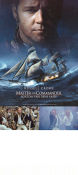 Master and Commander 2003 movie poster Russell Crowe Paul Bettany Billy Boyd Peter Weir Ships and navy