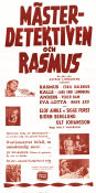 Mästerdetektiven och Rasmus 1953 poster Elof Ahrle Eskil Dalenius Sigge Fürst Rolf Husberg Text: Astrid Lindgren