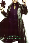 The Matrix Reloaded 2003 movie poster Laurence Fishburne Morpheus Andy Wachowski