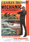 The Mechanic 1972 movie poster Charles Bronson Jan-Michael Vincent Keenan Wynn Michael Winner Diving Motorcycles Ships and navy