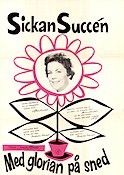 Med glorian på sned 1957 movie poster Sickan Carlsson Hasse Ekman Flowers and plants