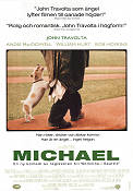 Michael 1996 movie poster John Travolta Andie MacDowell William Hurt Nora Ephron Dogs Romance