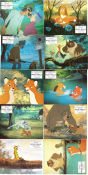 The Fox and the Hound 1981 lobby card set Mickey Rooney Ted Berman Animation Dogs